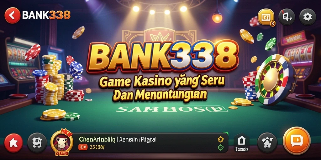 Screenshot utama BANK338 menunjukkan gameplay Kasino yang mendebarkan.