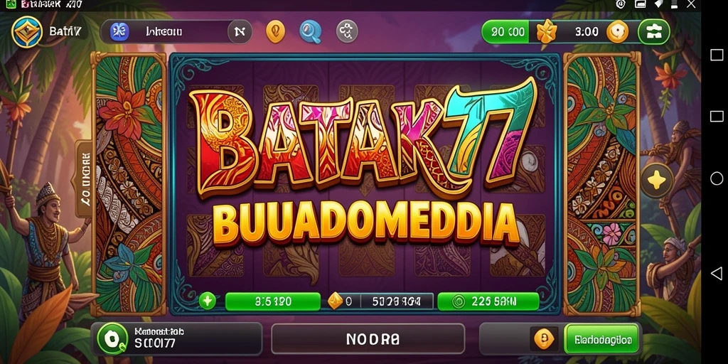 Tampilan menarik dari gameplay BATIK77 slot dengan simbol batik.