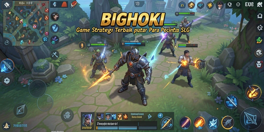 Tampilan screenshot utama BIGHOKI menampilkan aksi gameplay SLG yang mendalam.