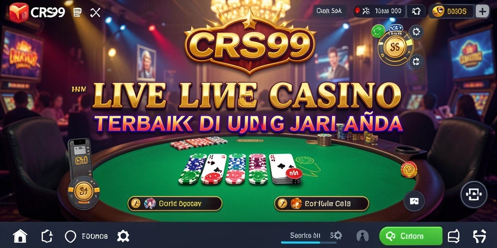 Tampilan gameplay Live Casino yang realistis dan mengasyikkan.