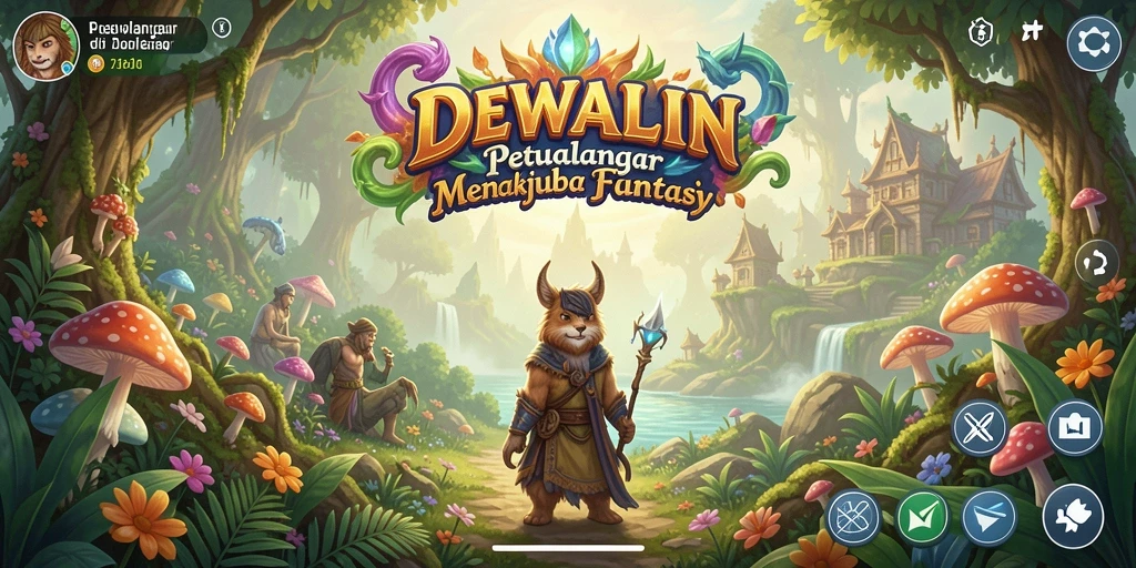Tampilan gameplay menakjubkan dalam DEWALIN yang penuh aksi.