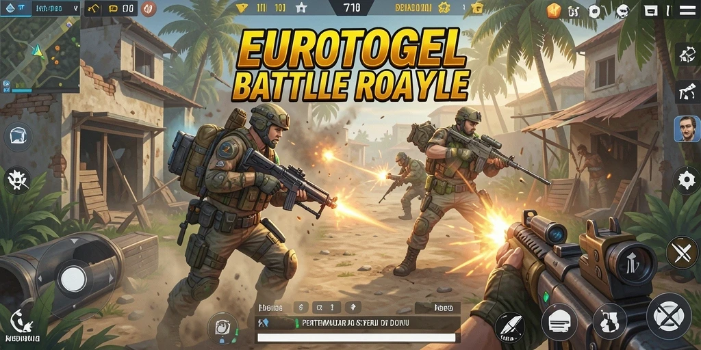 Tangkapan layar utama dari gameplay Battle Royale EUROTOGEL yang mendebarkan.
