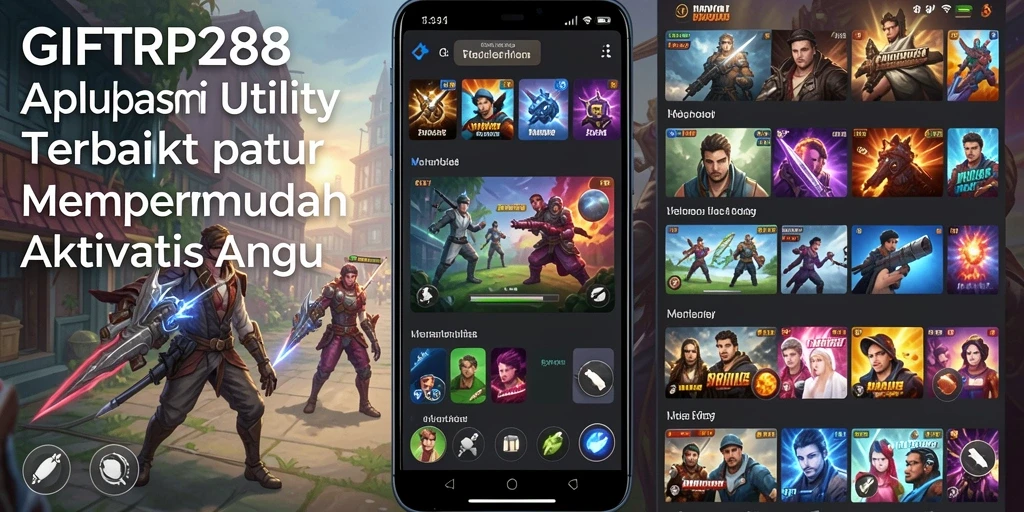 Tampilan utama GIFTRP288 yang menunjukkan berbagai fitur utilitas.