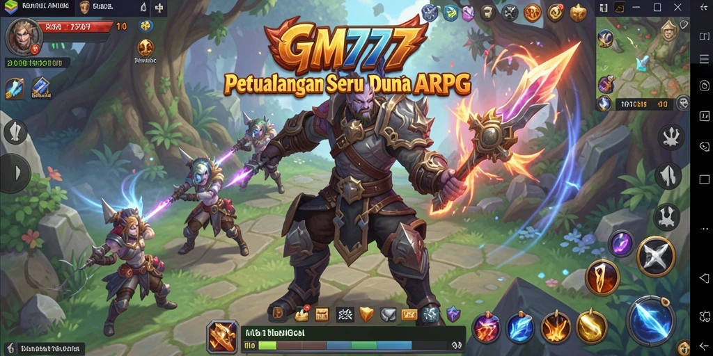 Tangkapan layar menunjukkan pertempuran epik dalam GM777 dengan grafis menawan.