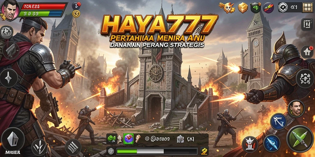 Tampilan gameplay HAYA777 yang mendebarkan dalam pertempuran Tower Defense.