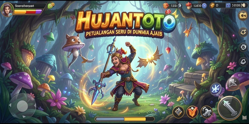 Screenshot gameplay HUJANTOTO menampilkan momen petualangan yang mendebarkan.