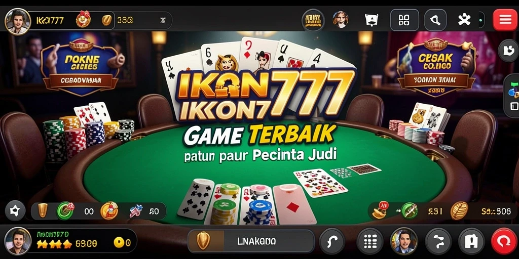 Tampilan gameplay Poker seru di IKON777.
