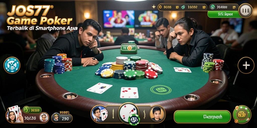 Tampilan permainan Poker yang seru dan menegangkan di JOS77.