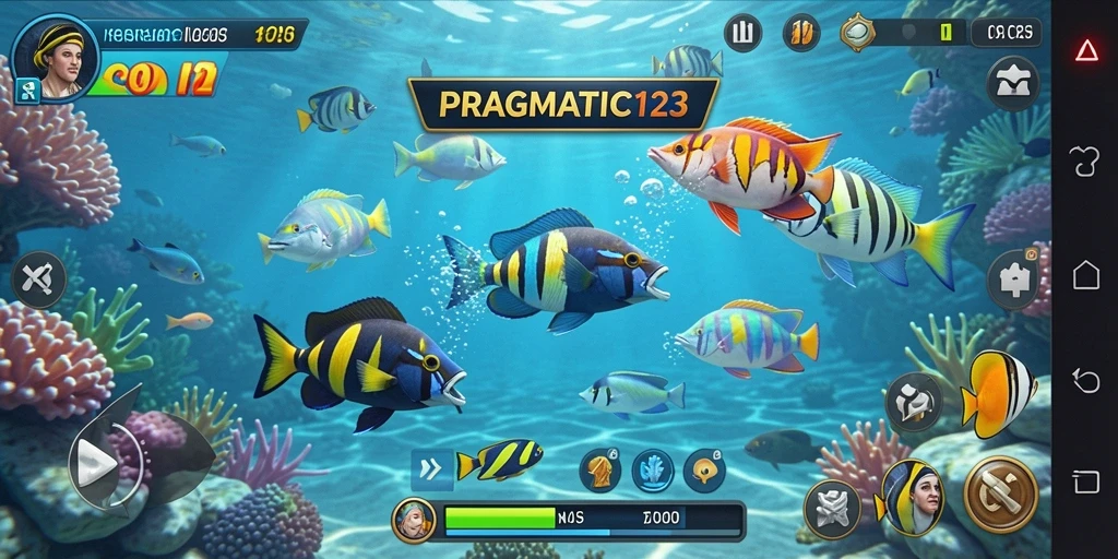Gameplay PRAGMATIC123 dengan aksi tembak ikan yang seru.