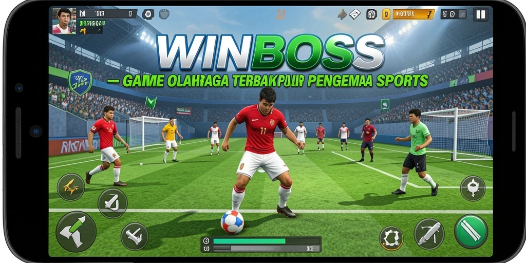 Screenshot dari gameplay WINBOSS menampilkan pertandingan seru yang mendebarkan.